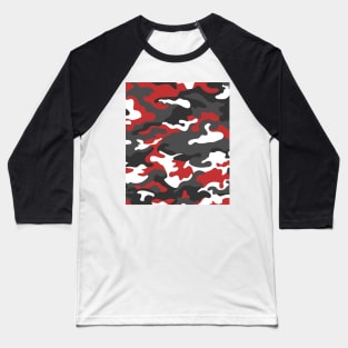 Camouflage Rosse Baseball T-Shirt